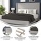 Flash Furniture Gray King Platform Bed with Tufted Headboard YK-1077-GY-K-GG - alternate 9